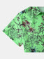 Men's Plus Size Floral Print Short Sleeve Button Down Casual Shirt nicholesgifts