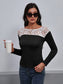 Ivy Lane Lace Trim Long Sleeve Round Neck Tee nicholesgifts