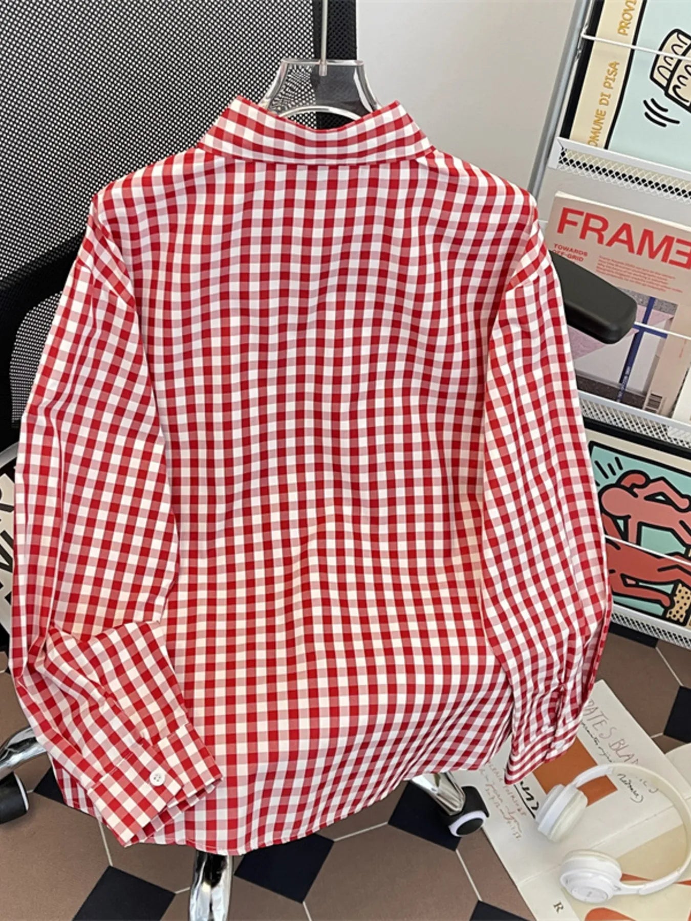 Men's Plus Size Plaid Button Up Long Sleeve Shirt NicholesGifts