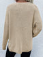 Notched Long Sleeve Sweater nicholesgifts