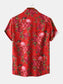 Men's Full Size Printed Short Sleeve Casual Shirt Plus Size nicholesgifts