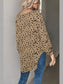 Animal Print V-Neck High-Low Blouse nicholesgifts