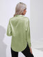 Collared Neck Buttoned Long Sleeve Shirt nicholesgifts