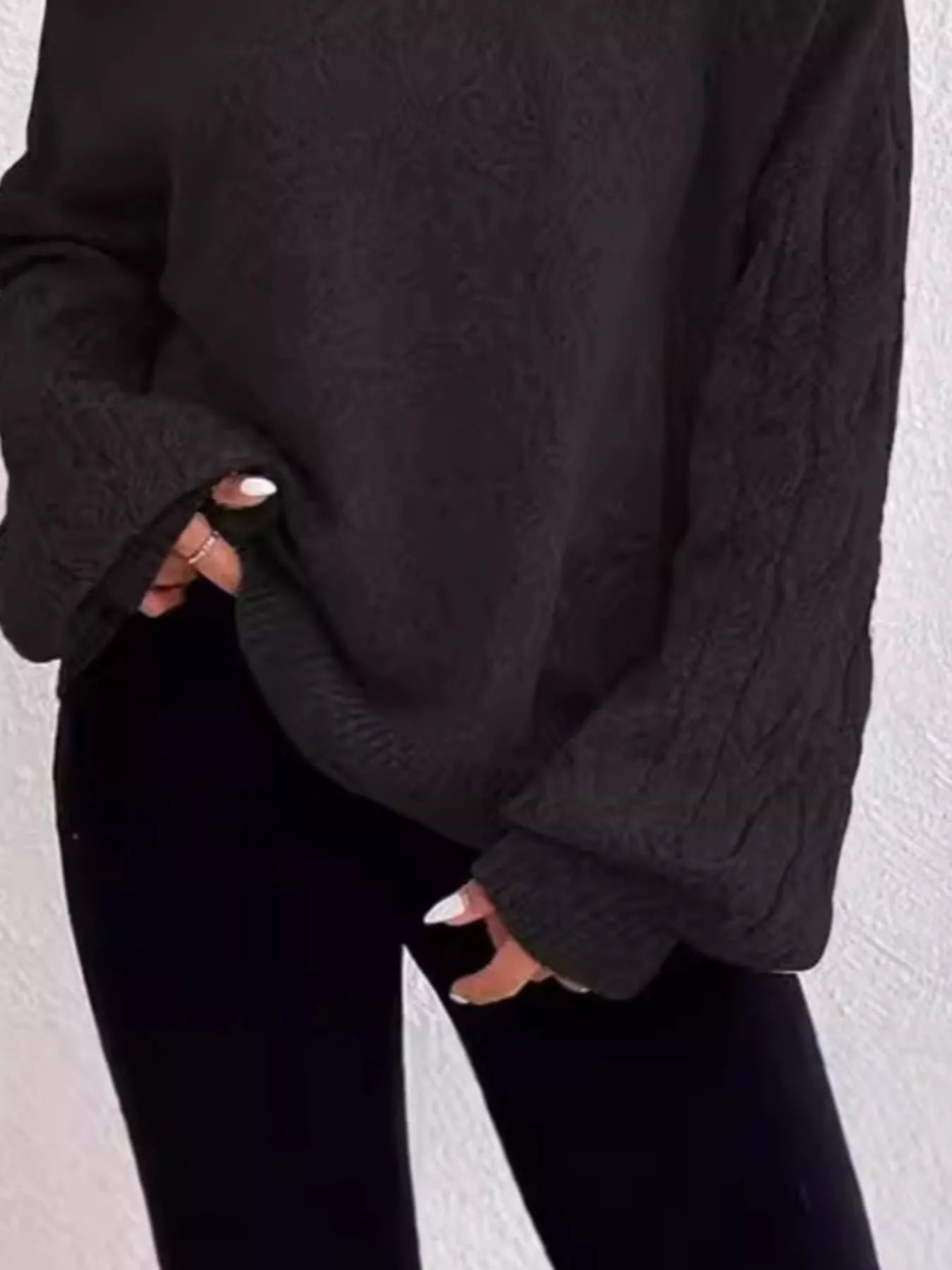 Women Cold Shoulder Turtleneck Sweater nicholesgifts