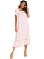 Lace Detail Short Sleeve Lounge Dress nicholesgifts