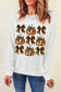 Pumpkin & Bow Graphic Long Sleeve Sweatshirt nicholesgifts