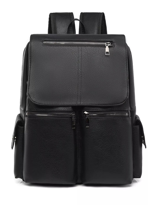 Leather Flapover Backpack Bag nicholesgifts