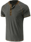 Men's Contrast Trim Henley Polo Shirt nicholesgifts