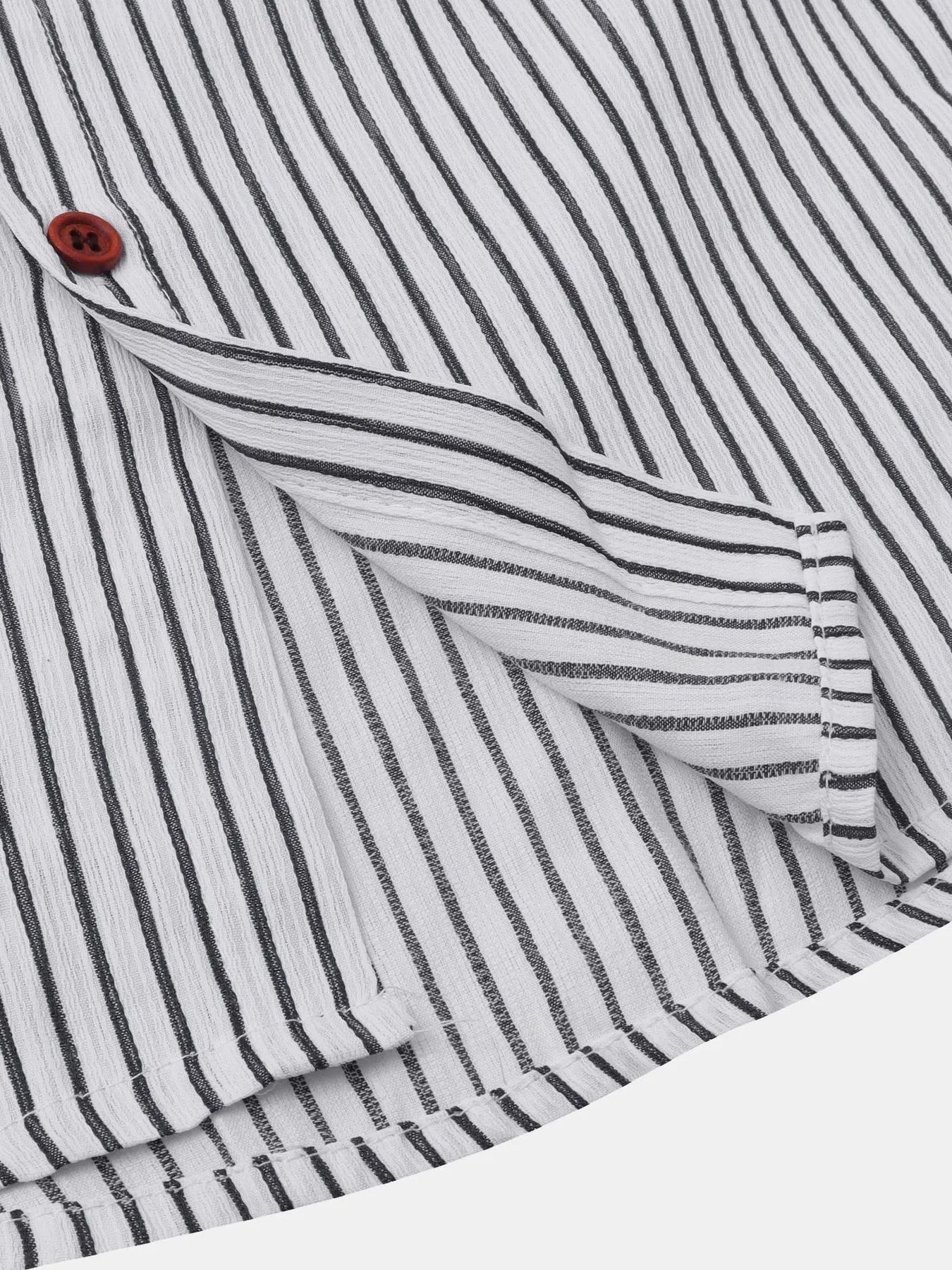 Men's Plus Size Striped Short Sleeve Button-Down Shirt NicholesGifts