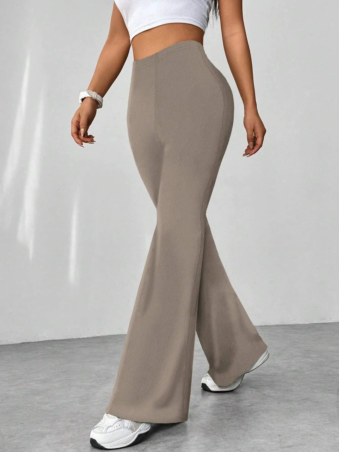 Women High Waisted Flare Pants nicholesgifts