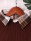 Plaid Long Sleeve Sweater Dress nicholesgifts