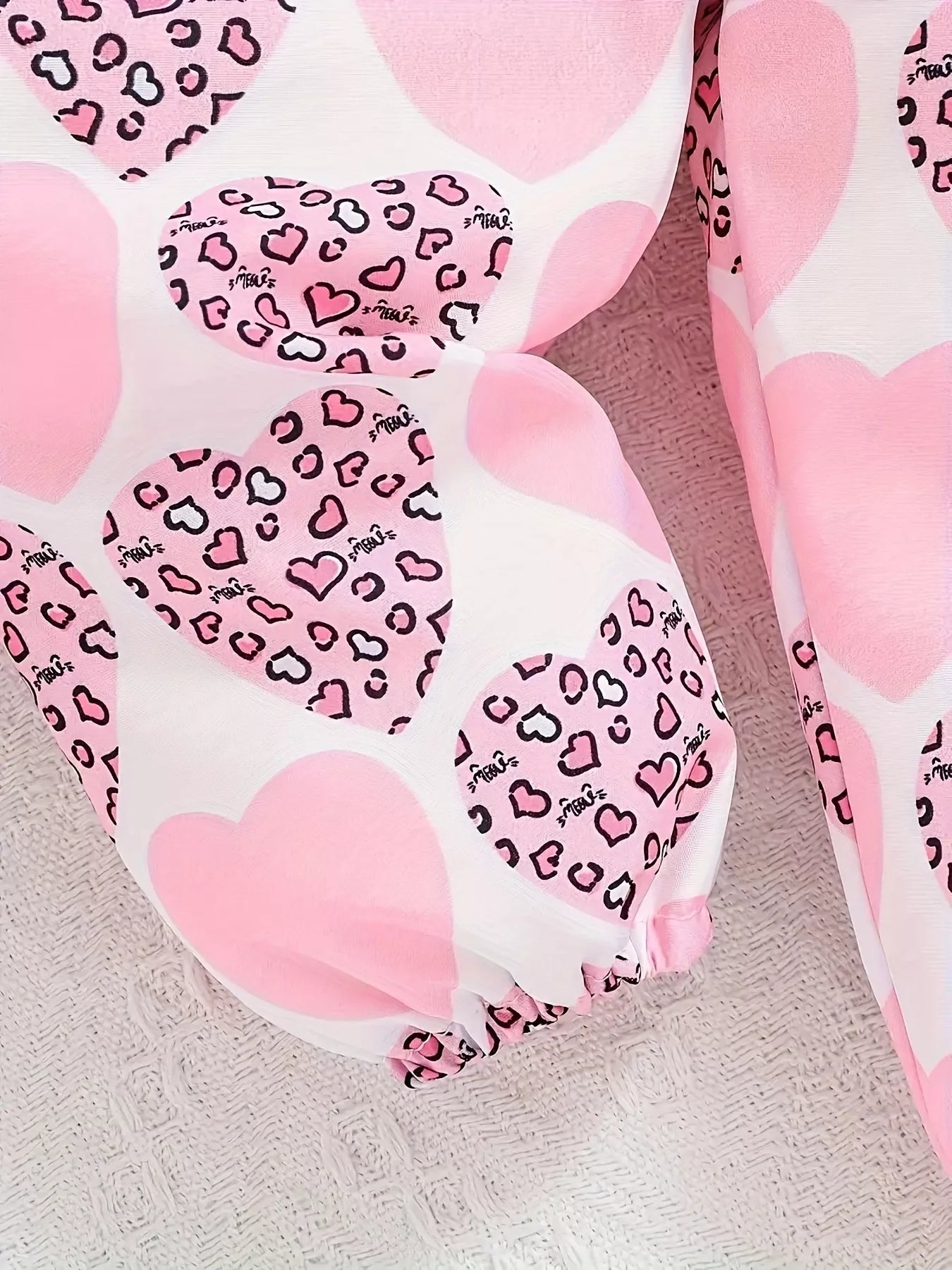 Children's Graphic Ruffled Top and Pants Set with Headband NicholesGifts