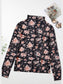 Women Floral Mock Neck Long Sleeve Blouse nicholesgifts