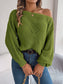 Openwork Long Sleeve Sweater nicholesgifts