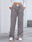 Women Plaid Wide Leg Casual Pants nicholesgifts