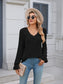 Lace Detail V-Neck Long Sleeve T-Shirt nicholesgifts