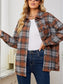 Plaid Collared Shirt Jacket nicholesgifts