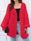 Women Open Front Dropped Shoulder Longline Cardigan nicholesgifts