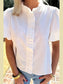 Striped Ruffle Short Bubble Sleeve Shirt nicholesgifts