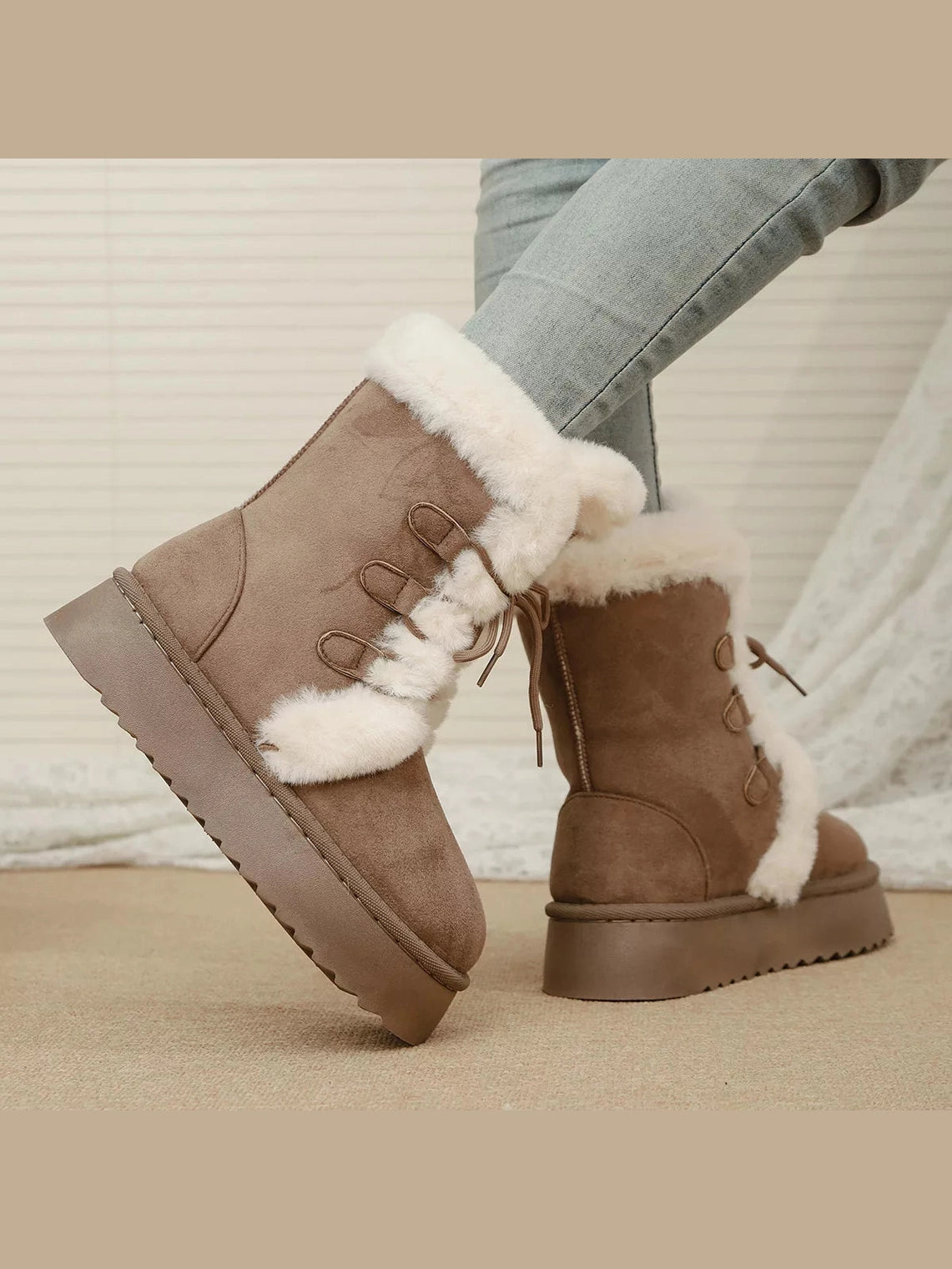 Lace-Up Winter Boots Trendsi