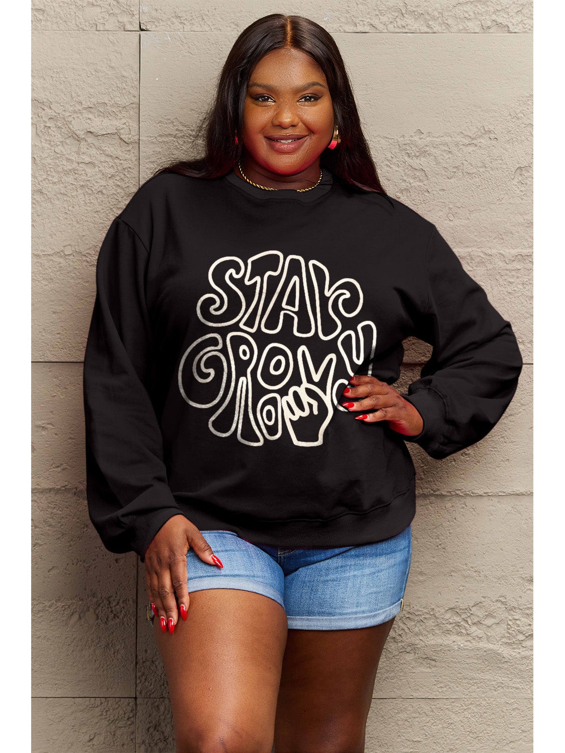 Women Simply Love Full Size Graphic Sweatshirt nicholesgifts