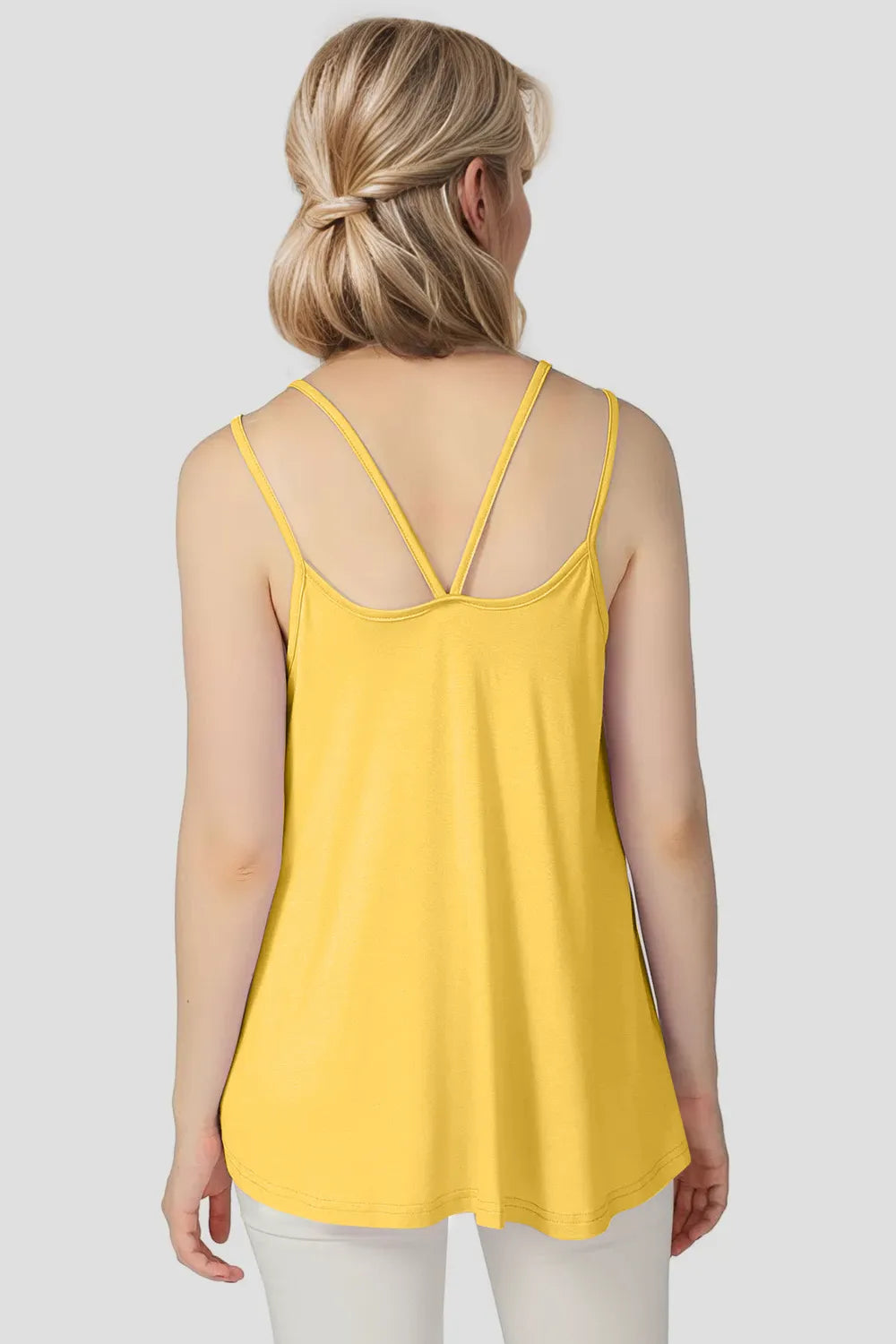 Basic Bae Bamboo Scoop Neck Double Spaghetti Straps Cami NicholesGifts