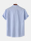Men's Short Sleeve Button Down Shirt with Chest Pocket nicholesgifts