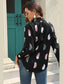 Printed Collared Neck Buttoned Shirt nicholesgifts