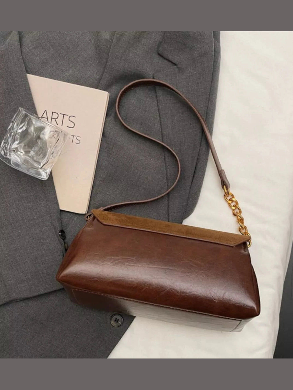 Chain Strap Flap Shoulder Bag nicholesgifts