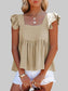 Full Size Ruffled Square Neck Cap Sleeve Blouse nicholesgifts
