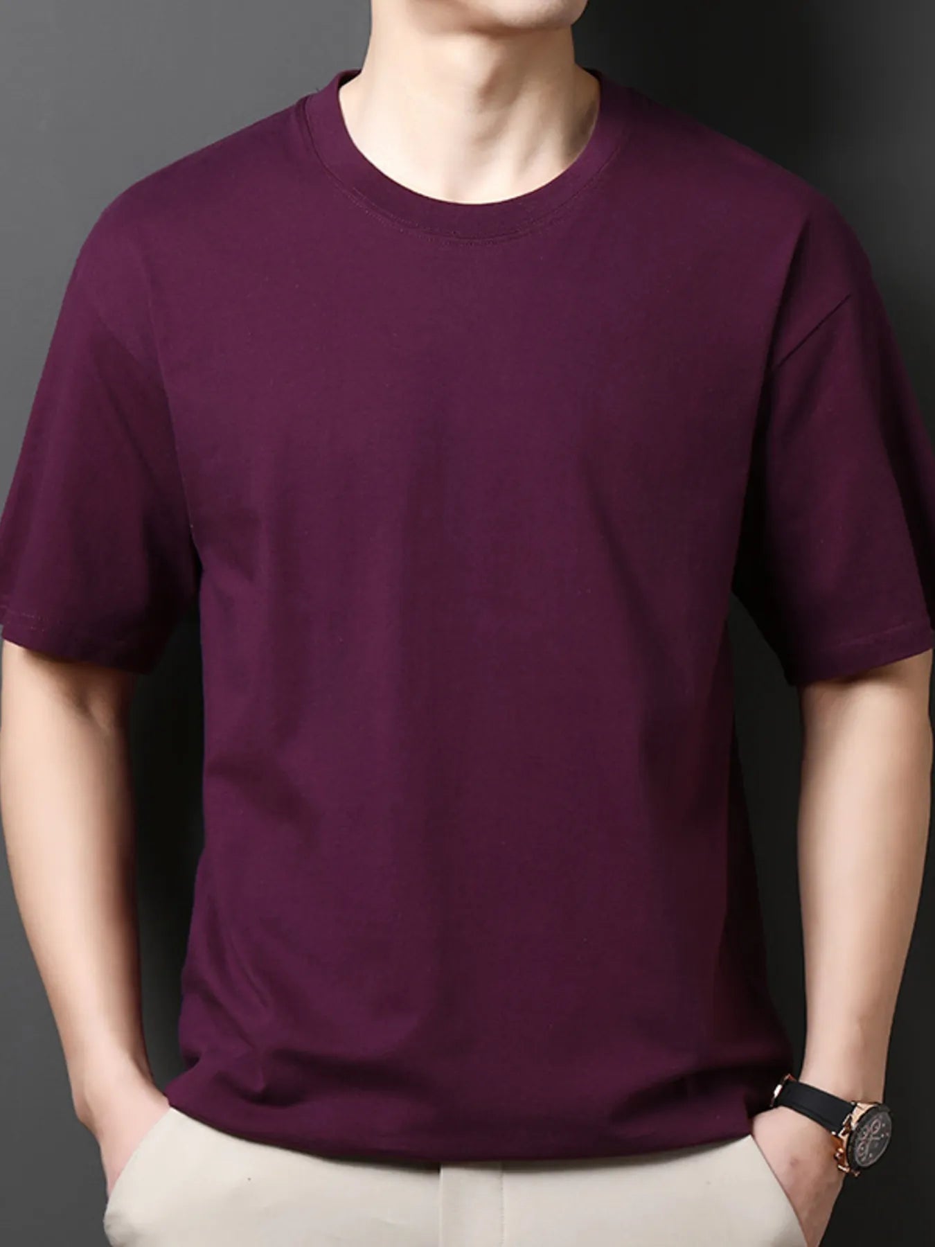 Men's Full Size Round Neck Half Sleeve T-Shirt Plus Size NicholesGifts