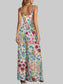 Decorative Button Spaghetti Strap Wide Leg Jumpsuit nicholesgifts