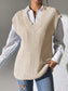 Pearl Trim V-Neck Sweater Vest nicholesgifts
