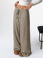 Women Striped Wide Leg Drawstring Pants nicholesgifts