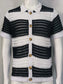 Men's Button Down Collared Neck Contrast Openwork Shirt nicholesgifts