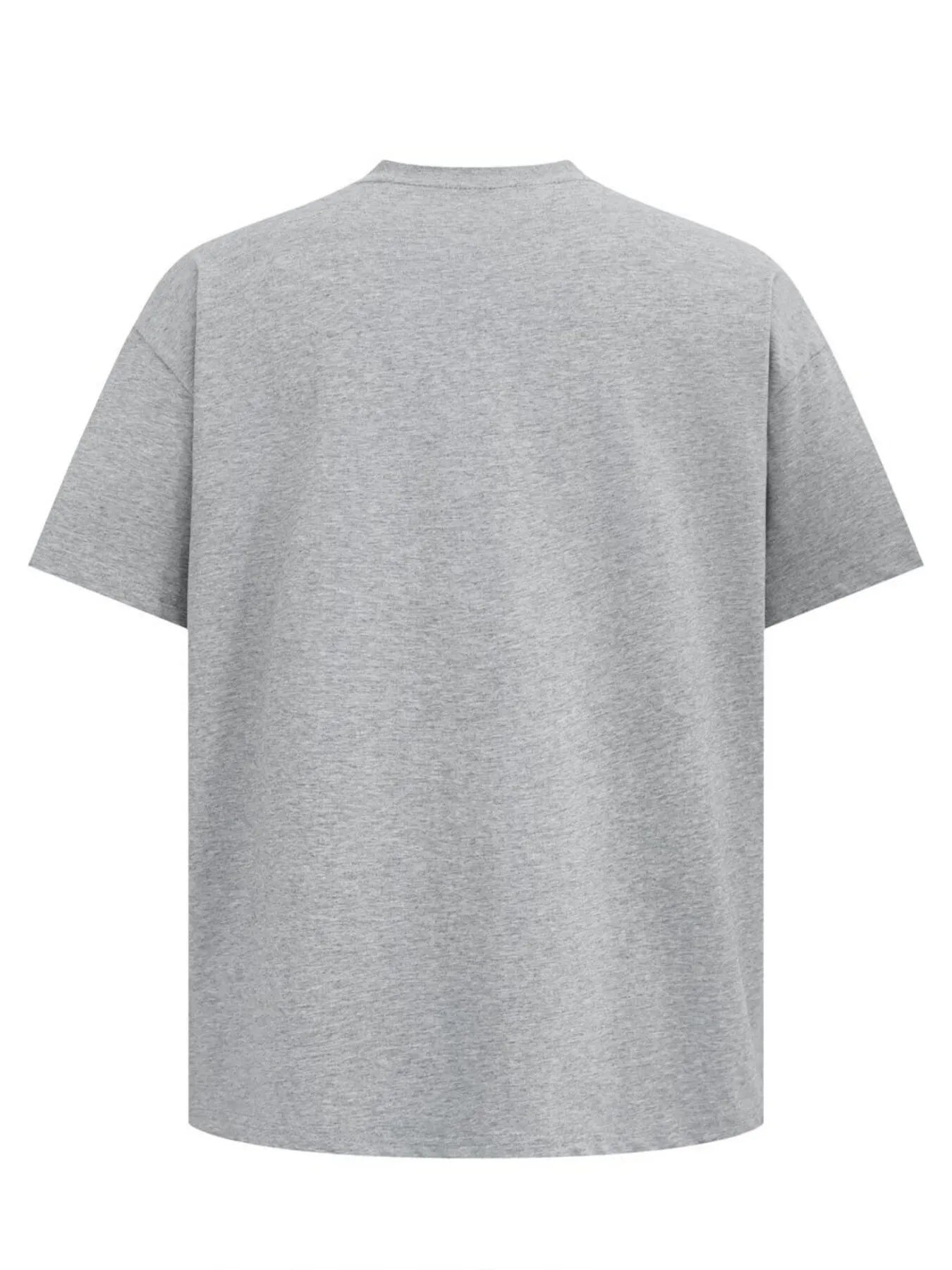 Men's Contrast Short Sleeve Oversized T-Shirt Trendsi