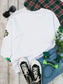 Lucky Clover Round Neck Long Sleeve Sweatshirt nicholesgifts