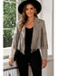 Fringe Trim Lapel Collar Cropped Blazer nicholesgifts