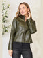 Mock Neck Zip Up Jacket nicholesgifts