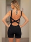 Crisscross Wide Strap Active Romper nicholesgifts