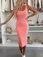 Women Full Size Slit Square Neck Dress and Outerwear Set Plus Size nicholesgifts