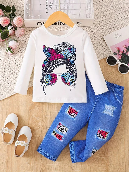 Children's Graphic Long Sleeve Top and Pants Set NicholesGifts
