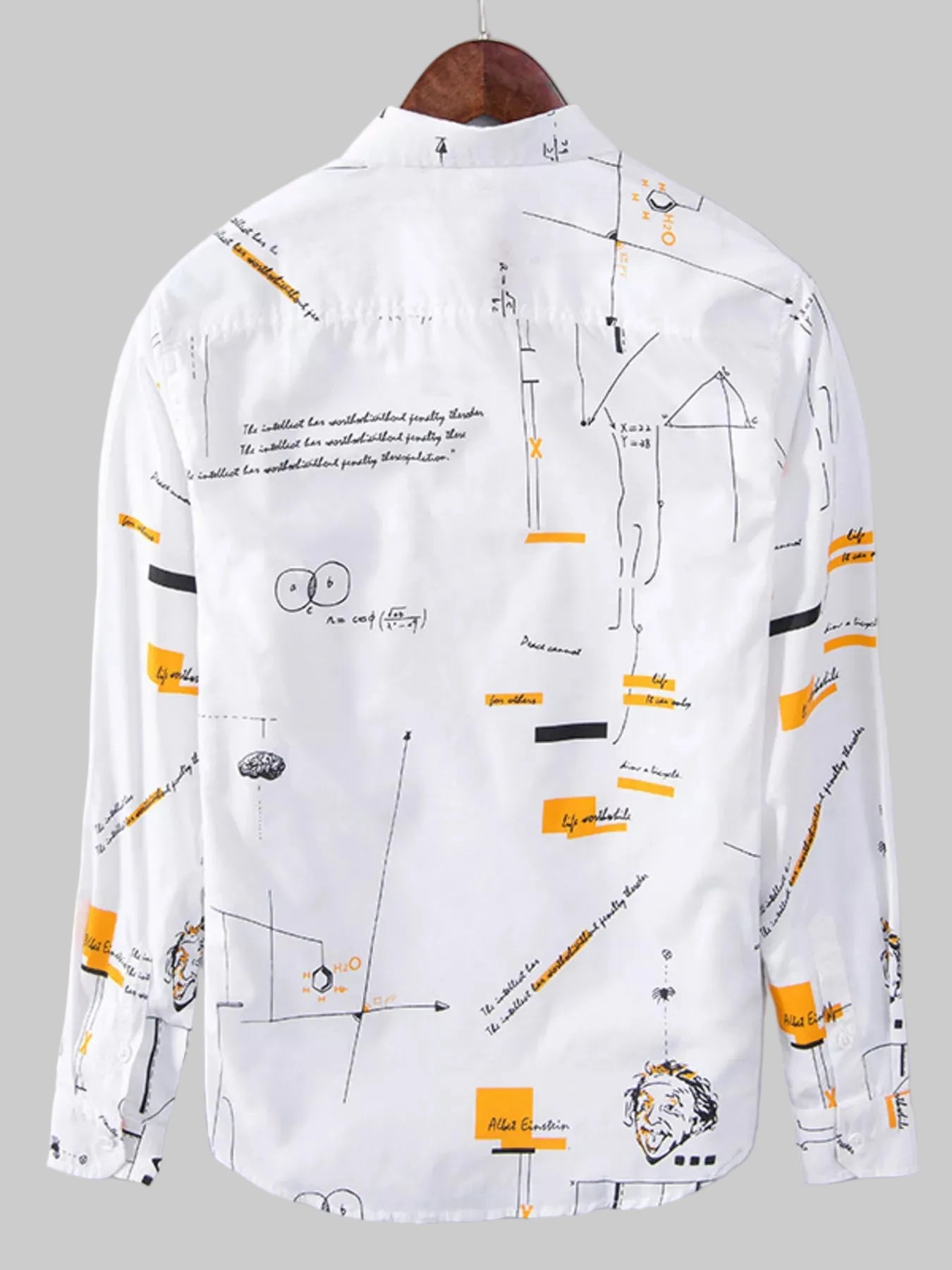 Men's Plus Size Casual Printed Long Sleeve Shirt nicholesgifts