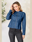 Mock Neck Zip Up Jacket nicholesgifts