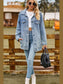 Buttoned Collared Neck Denim Jacket with Pockets nicholesgifts