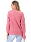 Boat Neck Drop Shoulder Long Sleeve Sweater nicholesgifts