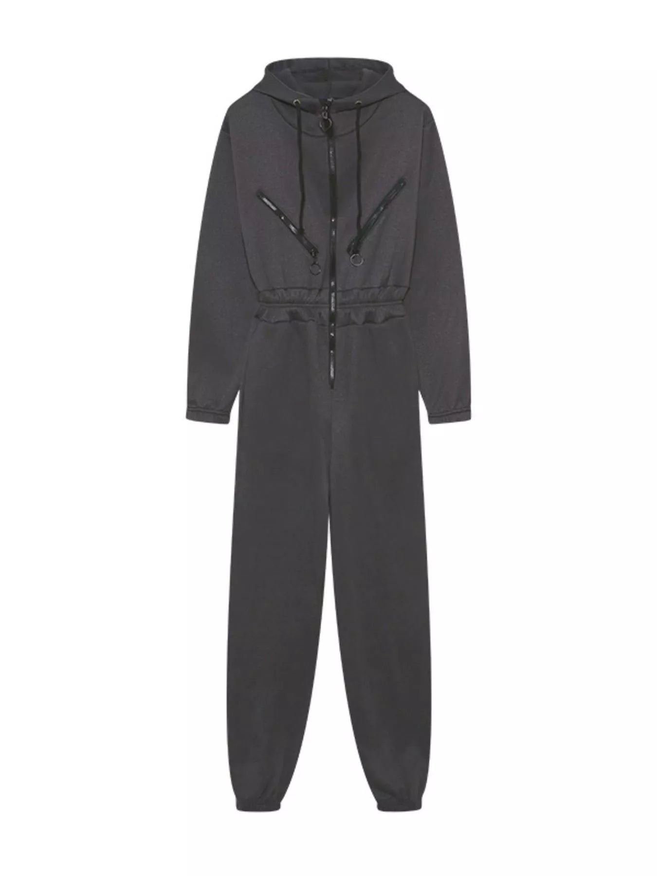 Hooded Zip-Up Long Sleeve Jumpsuit nicholesgifts