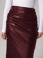 Women Slit Back Leather Skirt nicholesgifts