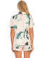 Printed Button Up Short Sleeve Top and Shorts Lounge Set nicholesgifts