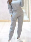 Casual Chic Cropped Sweatshirt and Jogger Set nicholesgifts